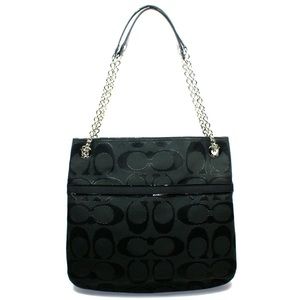 Coach Poppy Signature Slim Tote